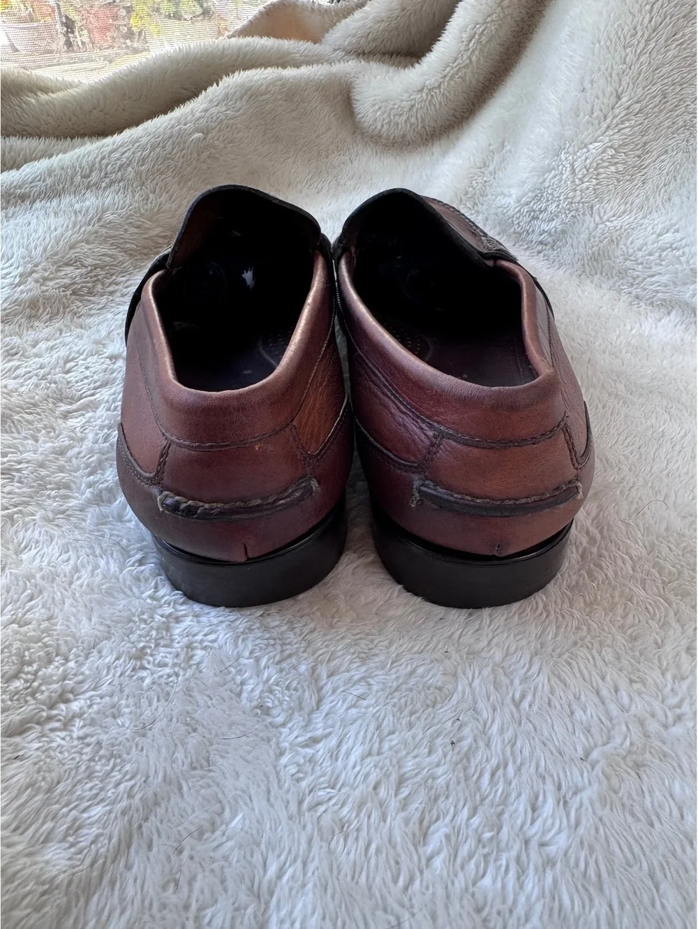 G.H. BASS Brown Leather Penny Loafers Mens Size 11/ 11.5 Moccasin Dress Shoes